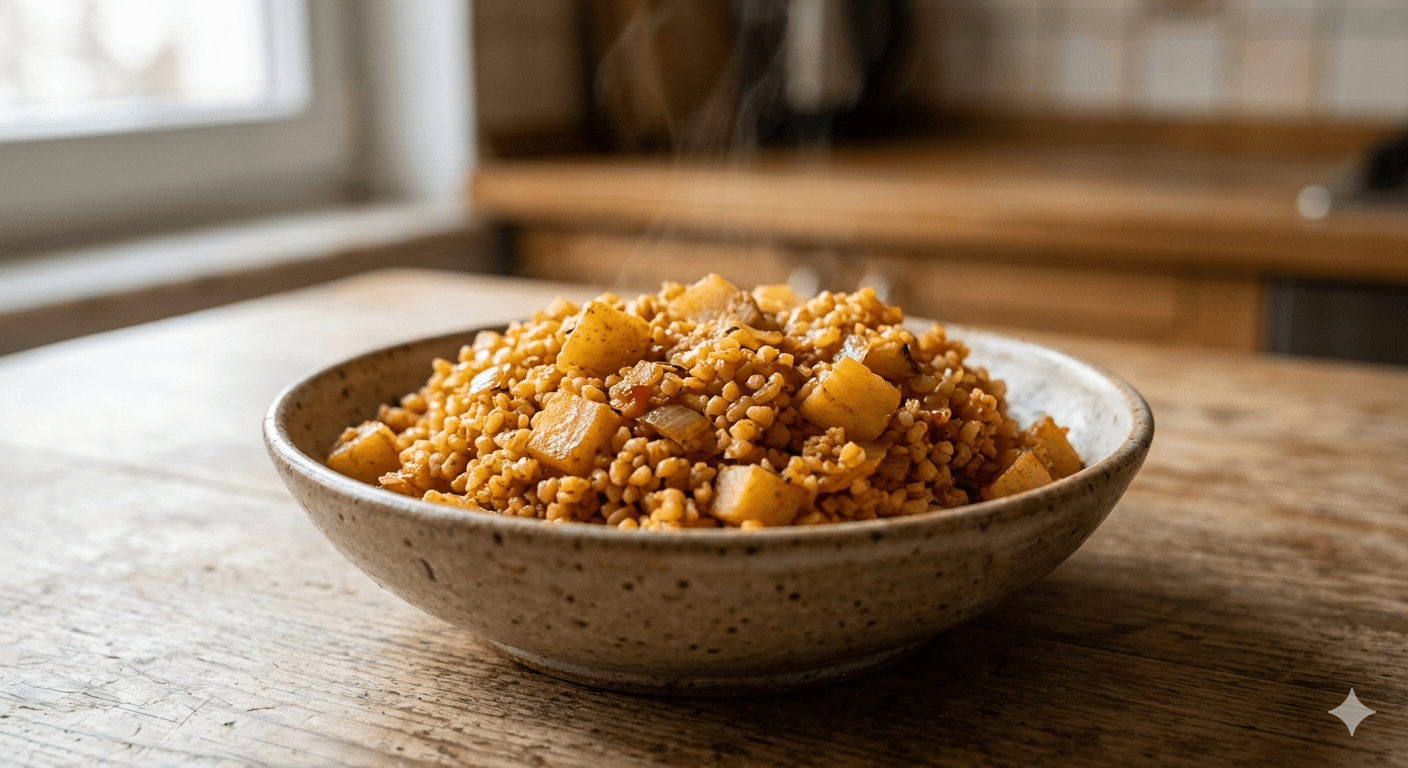 Patatesli Bulgur Pilavı